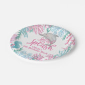 Dolfijn onder het Zee Birthday Papieren Bordje (Gekanteld)