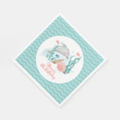 Dolfijn onder het Zee Birthday Servet (Hoek)