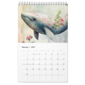 DOLFIJN ONDER HET ZEE BLOEMENKORAAL ROZE KALENDER (Feb 2027)
