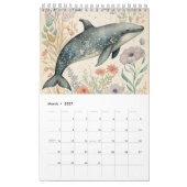 DOLFIJN ONDER HET ZEE BLOEMENKORAAL ROZE KALENDER (Mar 2027)