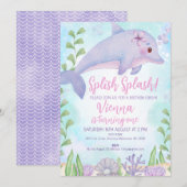 Dolfijn onder Zee 1e verjaardag Kaart (Voorkant / Achterkant)