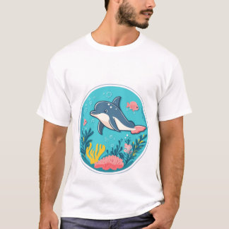 Dolfijn Onderwater Wonderland | Schattigee oceaan  T-shirt