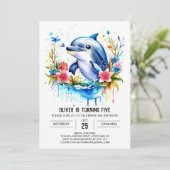 Dolfijn Onderwater Wonderland Verjaardag Kaart (Staand voorkant)