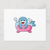 Dolfijn op badkuip briefkaart (Voorkant)