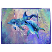 Dolfijn Paar Gift Bag Groot Cadeauzakje (Achterkant)