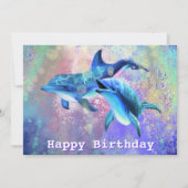 Dolfijn paar Verjaardag Kaart (Voorkant)