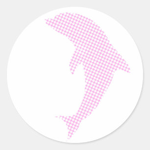 Dolfijn preppy schoon eenvoudig oceaan zee- ronde sticker