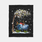 Dolfijn rendier Pet Kerstboom Funny Xm Fleece Deken (Voorkant)