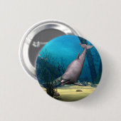 Dolfijn Ronde Button 5,7 Cm (Voorkant /achterkant)