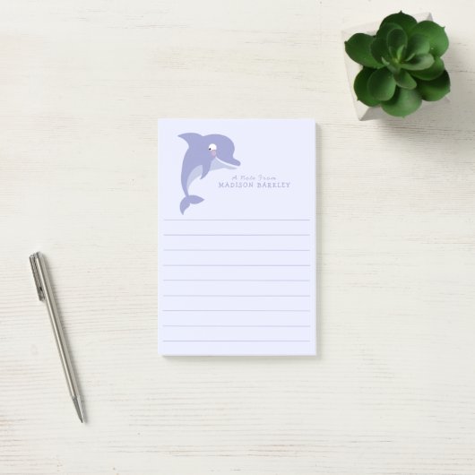 Dolfijn Schattig Kind Post-it® Notes (Kantoor)