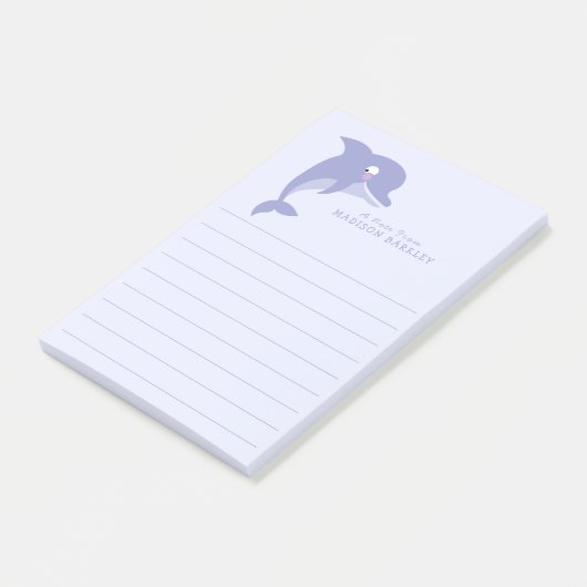 Dolfijn Schattig Kindje Post-it® Notes (Schuin)