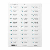 Dolfijn Schilderen Kust Retour Adres Label (Full Sheet)