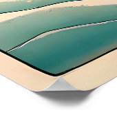 Dolfijn Schilderen met Zeewier Cirkel Blauwe Harmo Poster (Hoek)