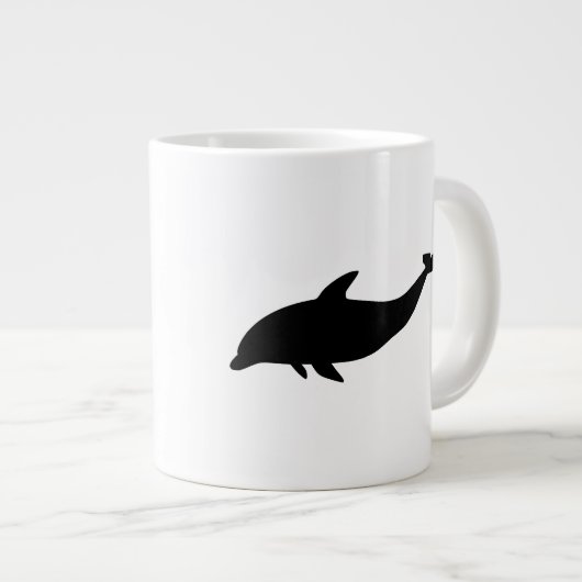 Dolfijn Silhouet Grote Koffiekop (Voorkant rechts)
