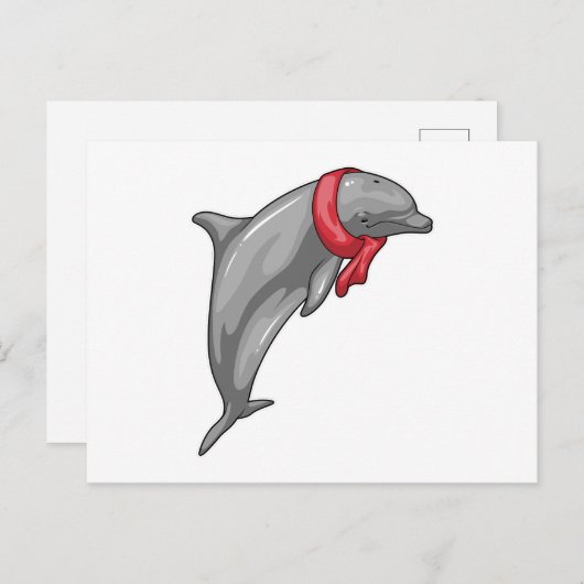 Dolfijn Sjaal Briefkaart (Voorkant / Achterkant)