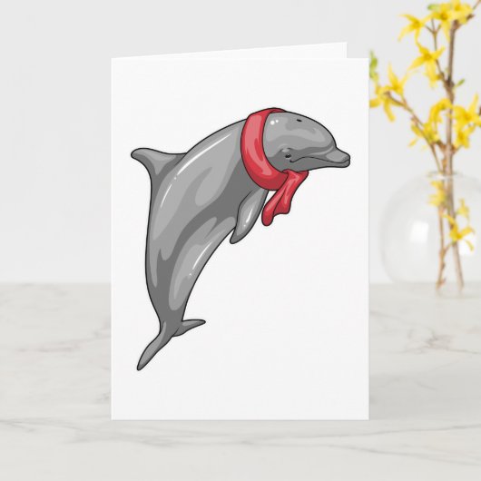 Dolfijn Sjaal Kaart (Gele Bloem)