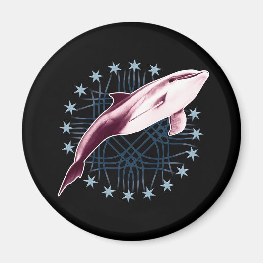 Dolfijn Slick Grafisch Ontwerp Magneet (Voorkant)