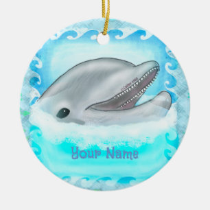 Dolfijn speelgoed ornament met eigen naam