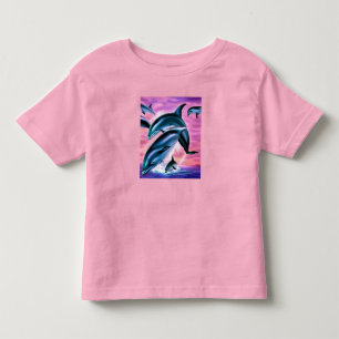 Dolfijn speelt met peuter shirt