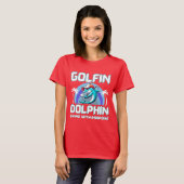 Dolfijn spelen golf shirt | Cadeau voor papa (Voorkant volledig)
