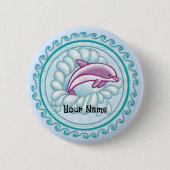 Dolfijn Splash Ronde Button 5,7 Cm (Voorkant)
