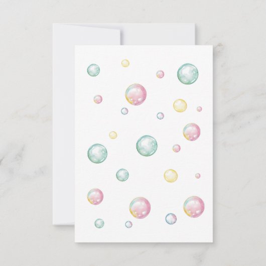 Dolfijn Splish Splash Girl Verjaardag Uitnodiging (Achterkant)