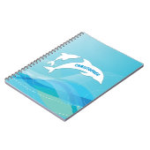 Dolfijn springen in oceaan gepersonaliseerd notitieboek (Linkerzijde)