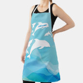 Dolfijn springen in oceaan gepersonaliseerd schort (Insitu)