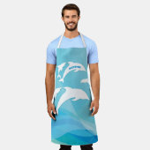Dolfijn springen in oceaan gepersonaliseerd schort (Gedragen)