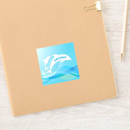 Dolfijn springen in oceaan gepersonaliseerd sticker