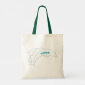 Dolfijn springen in oceaan gepersonaliseerd tote bag (Achterkant)