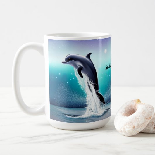 Dolfijn Springend In De Oceaan Mok (Met donut)