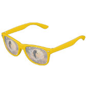 Dolfijn springt uit een hartje gemaakt van water kinder zonnebril (Gekanteld)