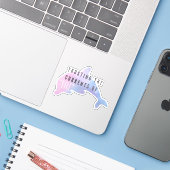 Dolfijn sticker (Laptop met iPhone)