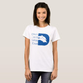 Dolfijn T-shirt, wit T-shirt (Voorkant volledig)