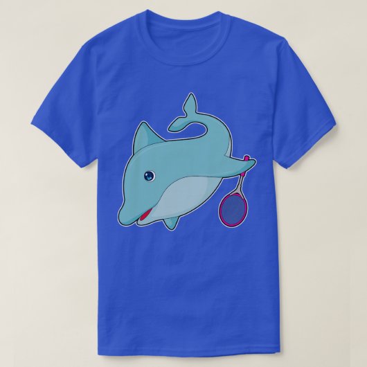 Dolfijn Tennis racket T-shirt (Design voorkant)