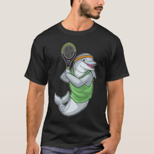 Dolfijn Tennis Tennisracket Sport T-shirt
