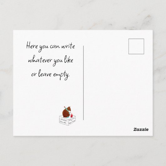 Dolfijn thema feestje kinderen waterverf tekening briefkaart (Achterkant)