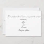 Dolfijn thema huwelijksuitnodiging kaart (Achterkant)