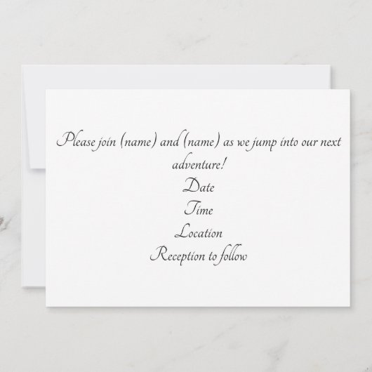 Dolfijn thema huwelijksuitnodiging kaart (Achterkant)