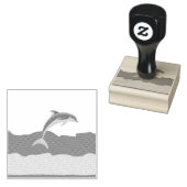 Dolfijn thema rubberstempel (Gestempeld)