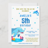 Dolfijn Thema Zee Dieren Kinderverjaardag Kaart (Voorkant)