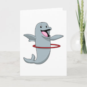 Dolfijn tijdens duurtraining met fitnessbanden.p kaart