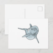 Dolfijn tijdens het zwemmen briefkaart (Voorkant / Achterkant)