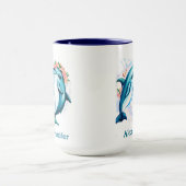 Dolfijn Valentijn Paar Namen Gepersonaliseerd Mok (Midden)