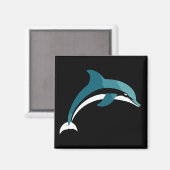 Dolfijn Vector Art Animal Modern Urban Graphic Magneet (Voorkant / Achterkant)
