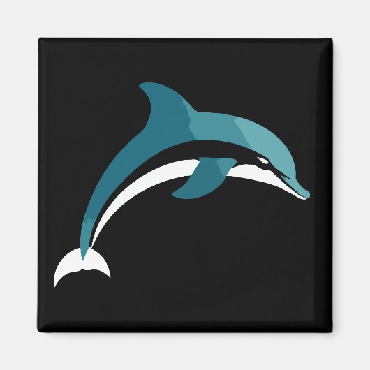 Dolfijn Vector Art Animal Modern Urban Graphic Magneet (Voorkant)
