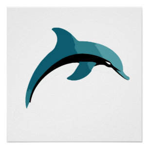 Dolfijn Vector Art Animal Modern Urban Graphic Perfect Poster