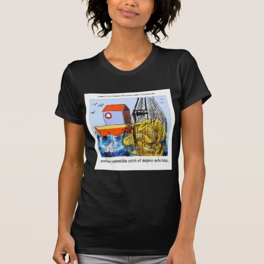 Dolfijn-Veilige Tuba Grappig T-shirt (Voorkant)