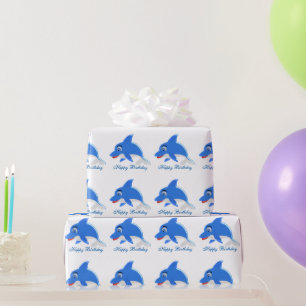 Dolfijn Verjaardag Cadeaupapier